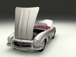 fully modelled mercedes 300sl roadster Model 3D