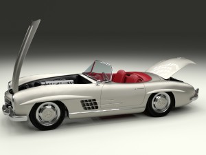 fully modelled mercedes 300sl roadster Model 3D