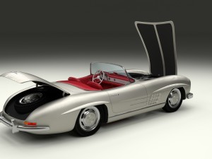 fully modelled mercedes 300sl roadster Model 3D