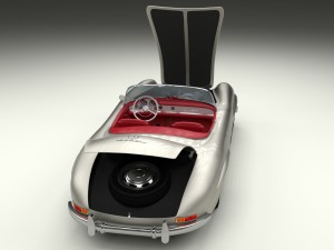 fully modelled mercedes 300sl roadster Model 3D