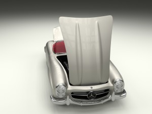 fully modelled mercedes 300sl roadster Model 3D