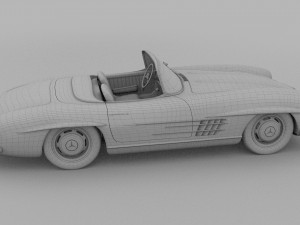 fully modelled mercedes 300sl roadster Model 3D