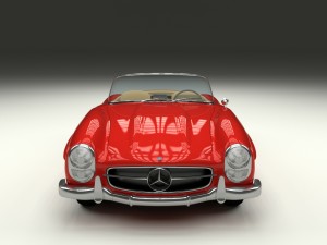 fully modelled mercedes 300sl roadster red Modelo 3D