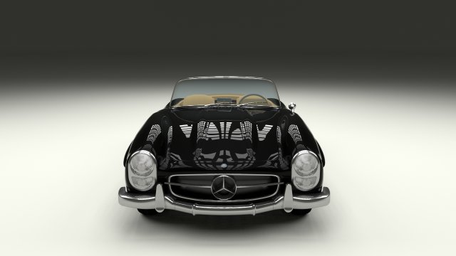 mercedes 300sl roadster w198 3D Model .c4d .max .obj .3ds .fbx .stl .blend 