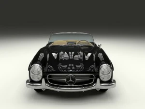 mercedes 300sl roadster w198 3D Model