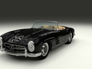 mercedes 300sl roadster w198 3D Model