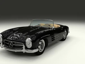 mercedes 300sl roadster w198 3D Model