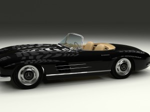 mercedes 300sl roadster w198 3D Model
