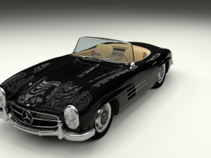 mercedes 300sl roadster w198 3D Model