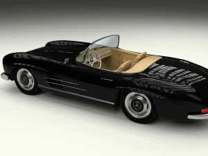 mercedes 300sl roadster w198 3D Model