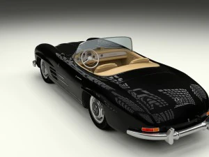 mercedes 300sl roadster w198 3D Model