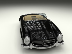 mercedes 300sl roadster w198 3D Model