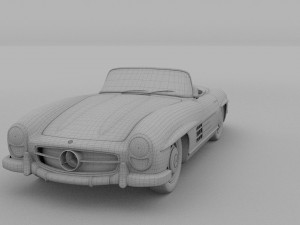 mercedes 300sl roadster w198 3D Model