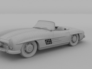 mercedes 300sl roadster w198 3D Model
