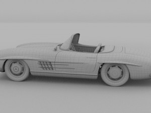 mercedes 300sl roadster w198 3D Model