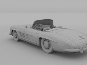 mercedes 300sl roadster w198 3D Model