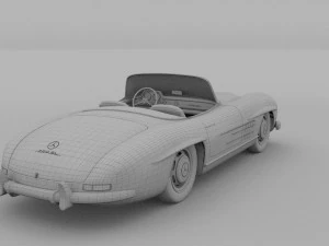 mercedes 300sl roadster w198 3D Model