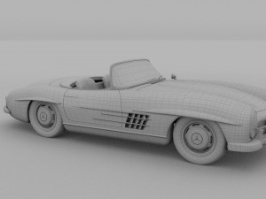 mercedes 300sl roadster w198 3D Model