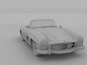 mercedes 300sl roadster w198 3D Model