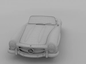 mercedes 300sl roadster w198 3D Model