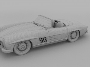mercedes 300sl roadster w198 3D Model
