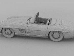 mercedes 300sl roadster w198 3D Model