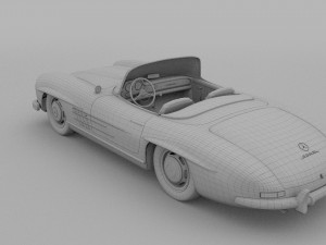 mercedes 300sl roadster w198 3D Model