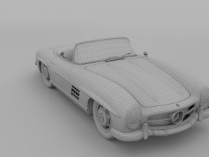mercedes 300sl roadster w198 3D Model