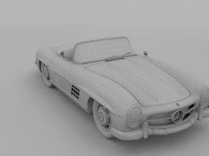 mercedes 300sl roadster w198 3D Model