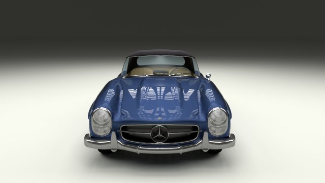 mercedes 300sl roaster top Modelo 3D .c4d .max .obj .3ds .fbx .stl .blend 
