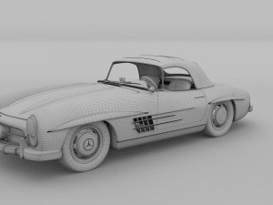 mercedes 300sl roaster top Modelo 3D