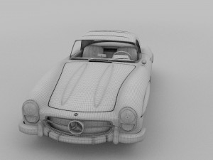 mercedes 300sl roaster top Modelo 3D