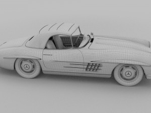 mercedes 300sl roaster top Modelo 3D