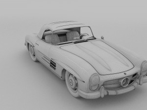 mercedes 300sl roaster top Modelo 3D