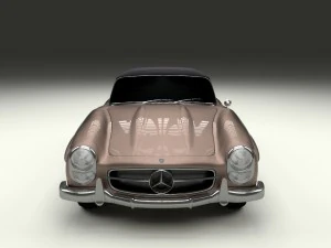 mercedes 300sl roadster top up 3D Model