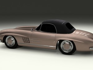 mercedes 300sl roadster top up 3D मॉडल