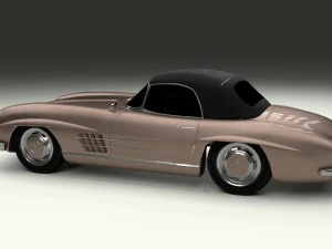 mercedes 300sl roadster top up 3D Model