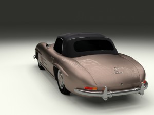 mercedes 300sl roadster top up 3D मॉडल