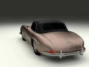 mercedes 300sl roadster top up 3D Model