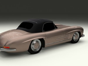 mercedes 300sl roadster top up 3D मॉडल