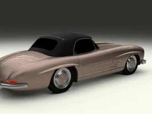 mercedes 300sl roadster top up 3D Model