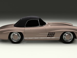 mercedes 300sl roadster top up 3D मॉडल