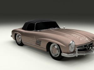 mercedes 300sl roadster top up 3D मॉडल
