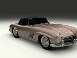 mercedes 300sl roadster top up 3D Model
