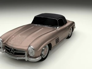 mercedes 300sl roadster top up 3D Model