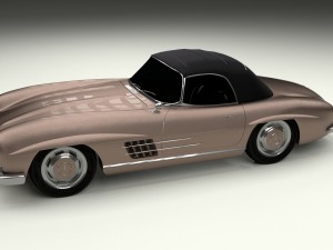 mercedes 300sl roadster top up 3D मॉडल