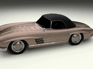 mercedes 300sl roadster top up 3D Model