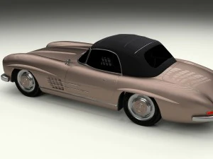 mercedes 300sl roadster top up 3D Model