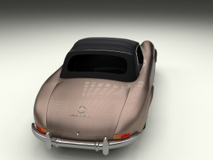 mercedes 300sl roadster top up 3D मॉडल