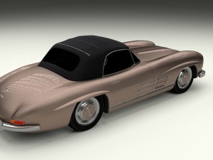 mercedes 300sl roadster top up 3D मॉडल